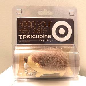 Porcupine Hedgehog Keyring Key Ring